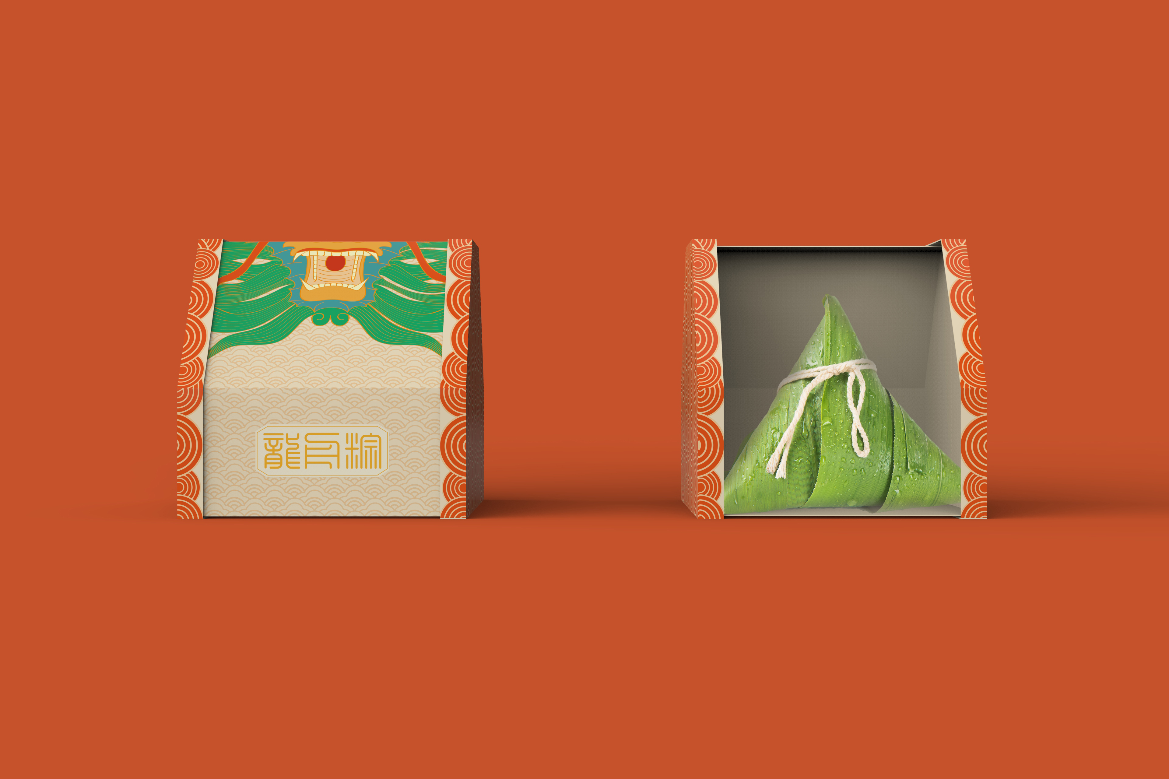 Zongzi packaging，packing design，Food packaging，