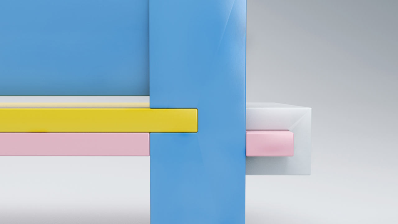 furniture，Postmodern，tradition，colour，Joinery，