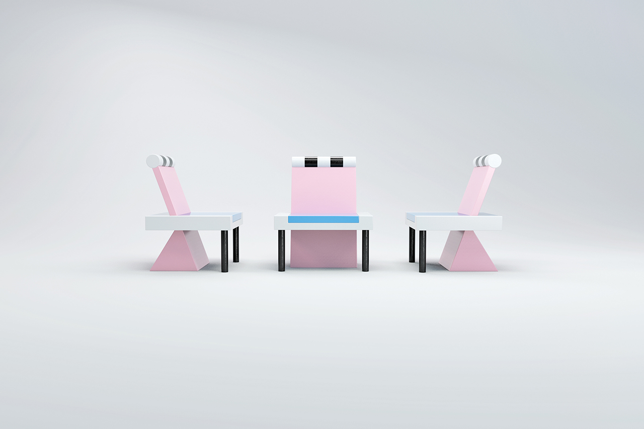 furniture，Postmodern，tradition，colour，Joinery，