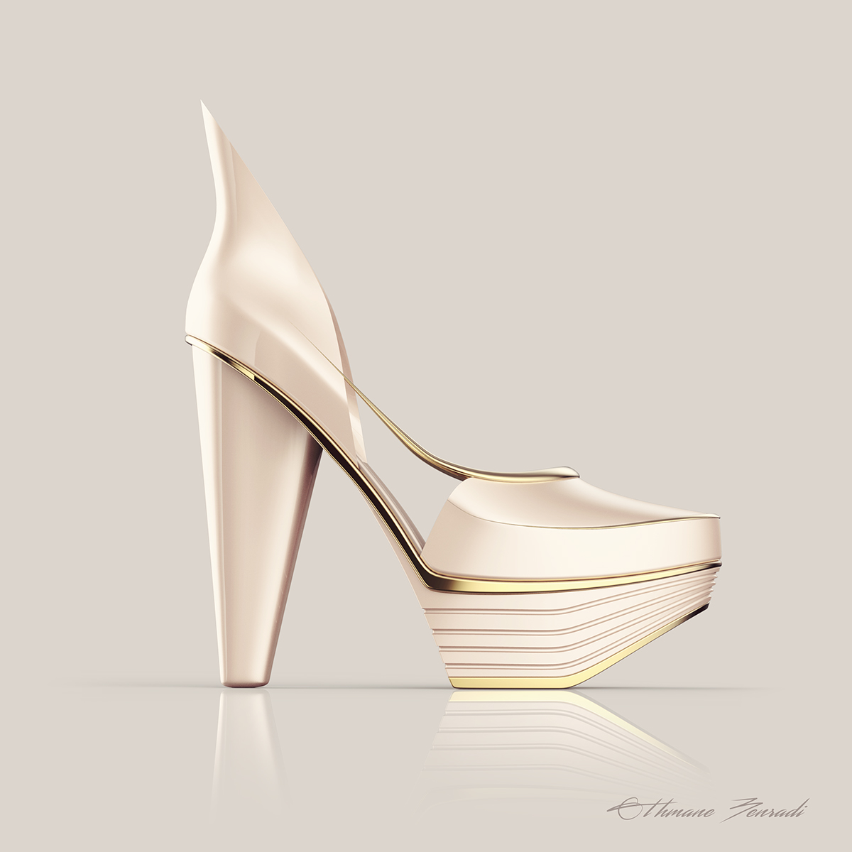 Sculpture，fashion，high-heeled shoes，Mystical，