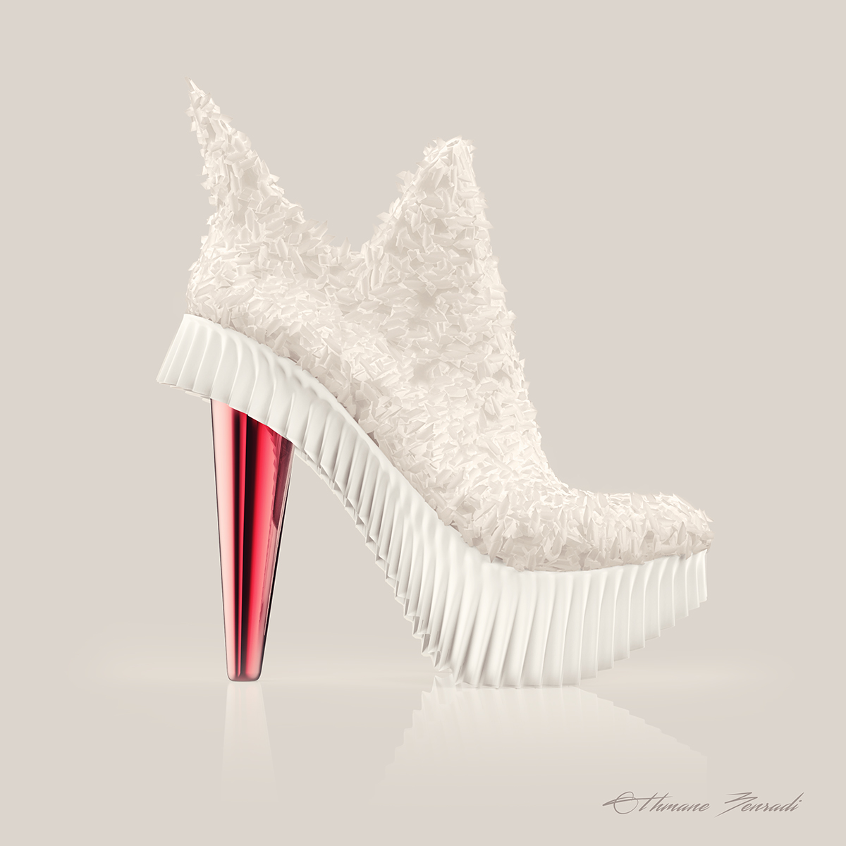 Sculpture，fashion，high-heeled shoes，Mystical，