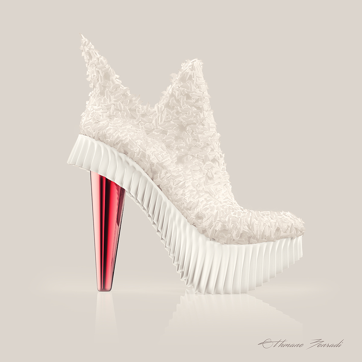 Sculpture，fashion，high-heeled shoes，Mystical，