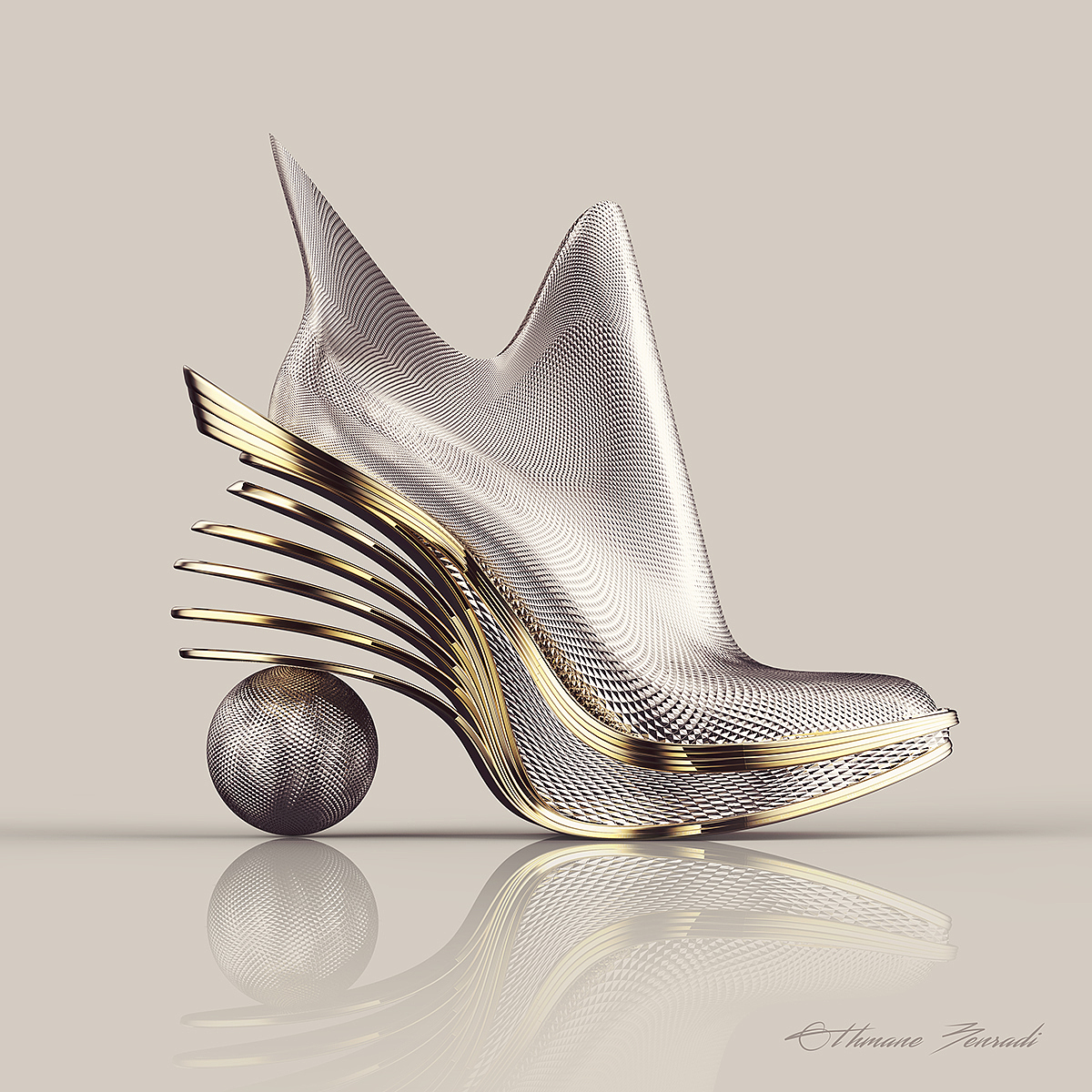 Sculpture，fashion，high-heeled shoes，Mystical，