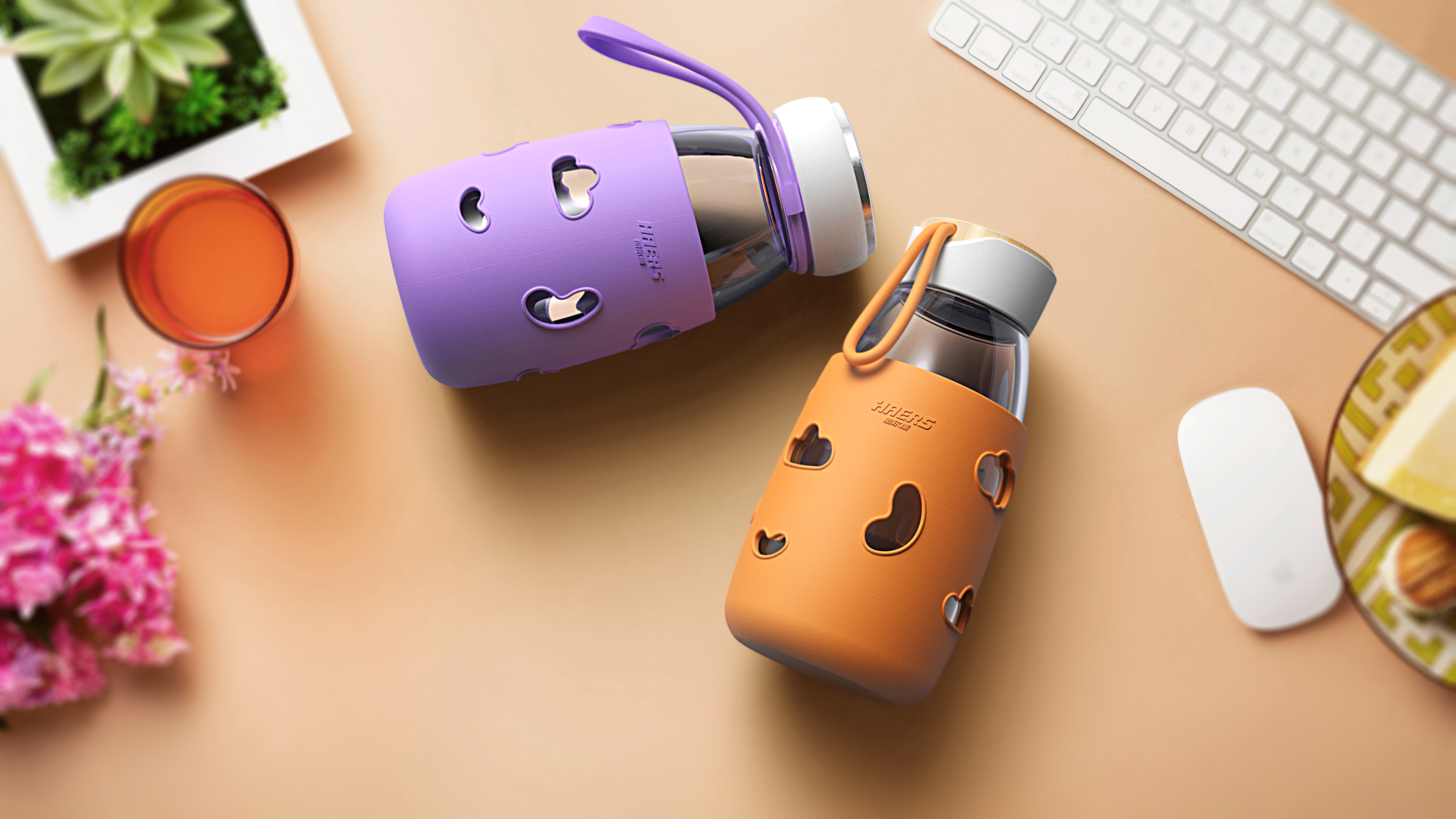 HALS，flower receptacle，lovely，girl student，Portable water cup，2016design，