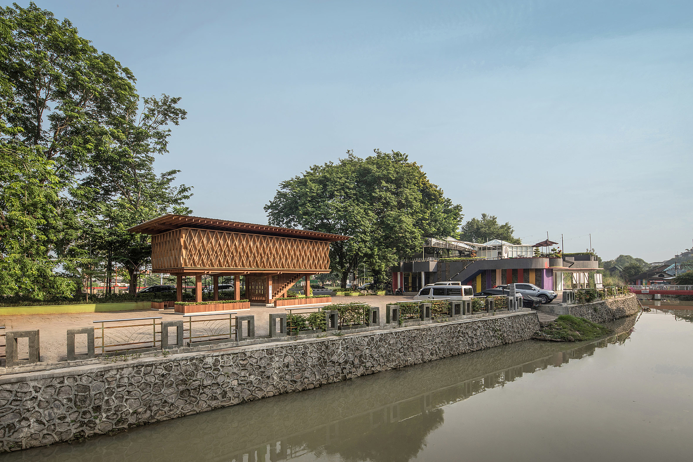 Building interior，library，swing，Public reading room，Community Center，Design，