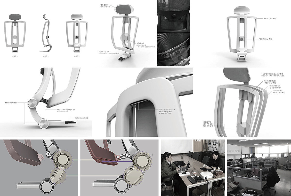 Office chair，Autonomous tilt Technology，Adjustable，