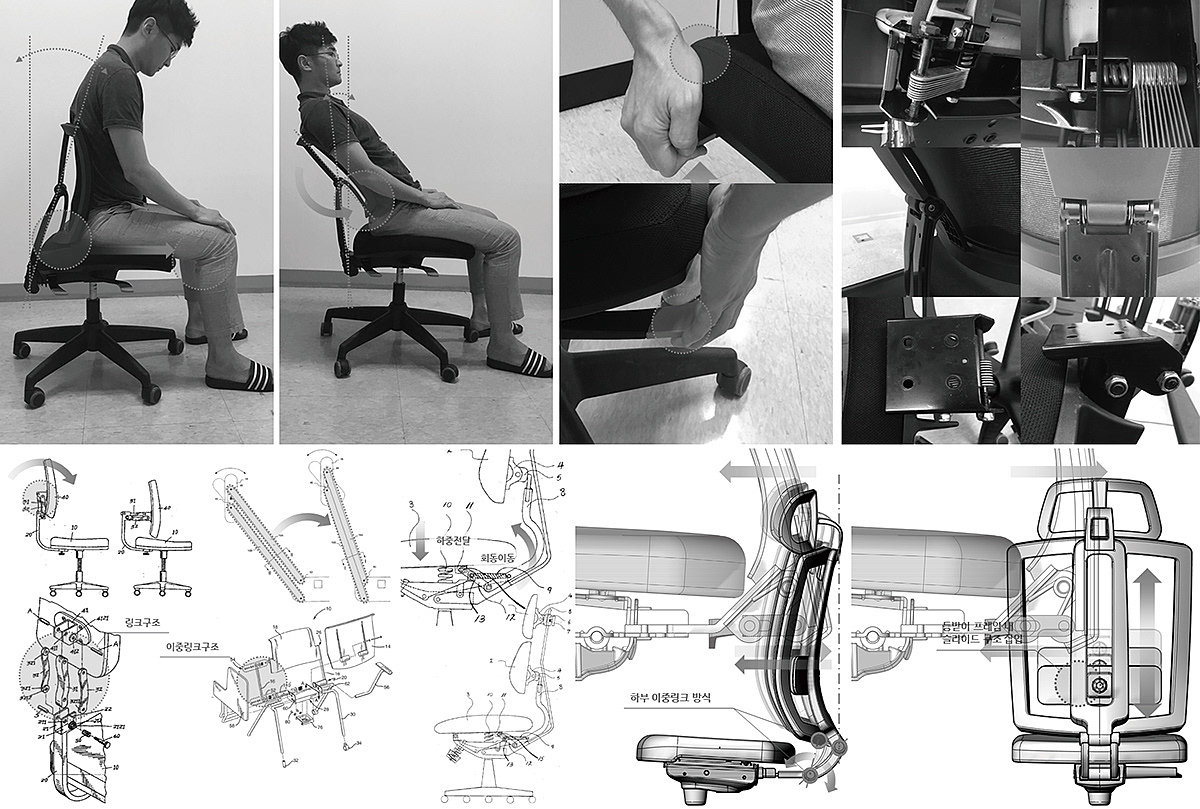 Office chair，Autonomous tilt Technology，Adjustable，