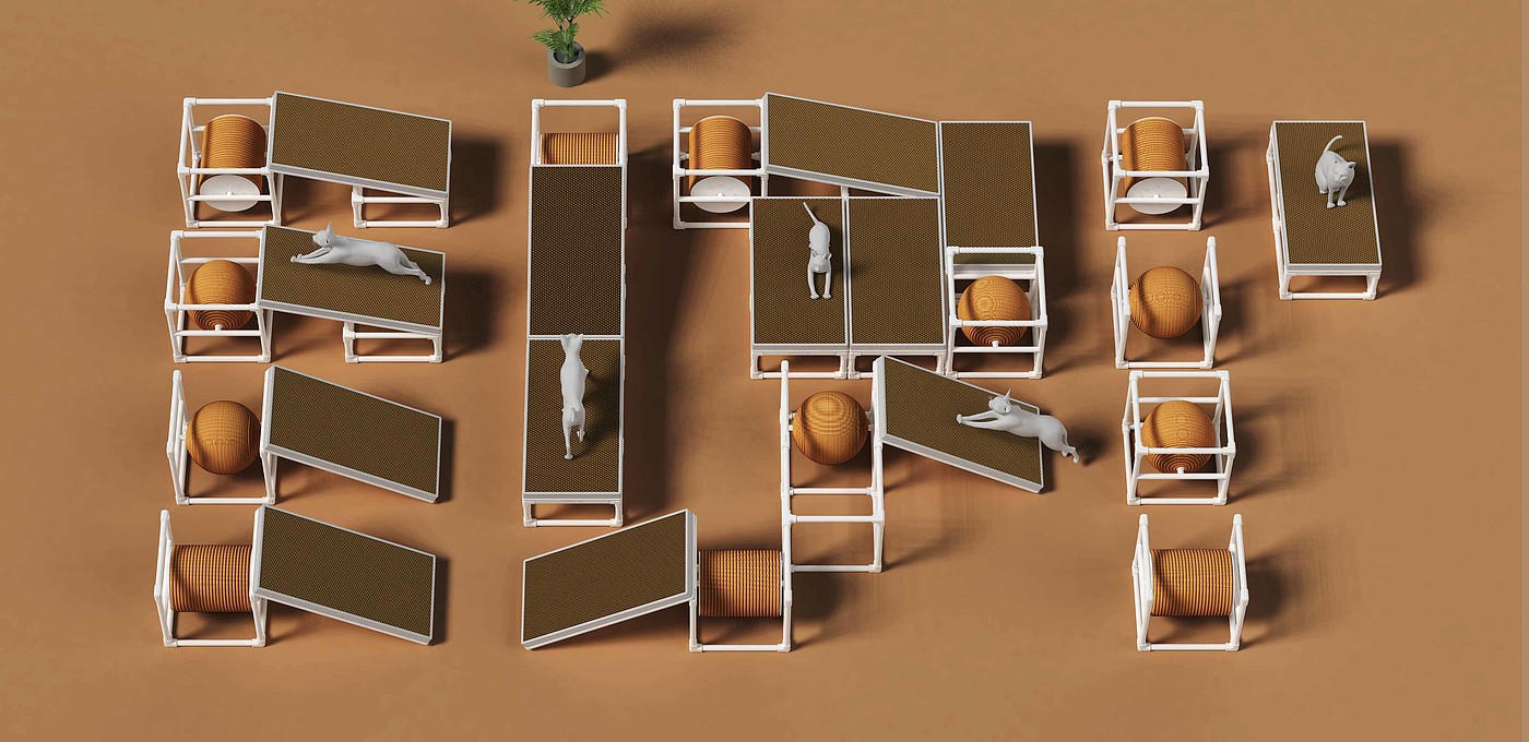 Pet product design，Cat scratch board，Cat nest，Cat climbing frame，