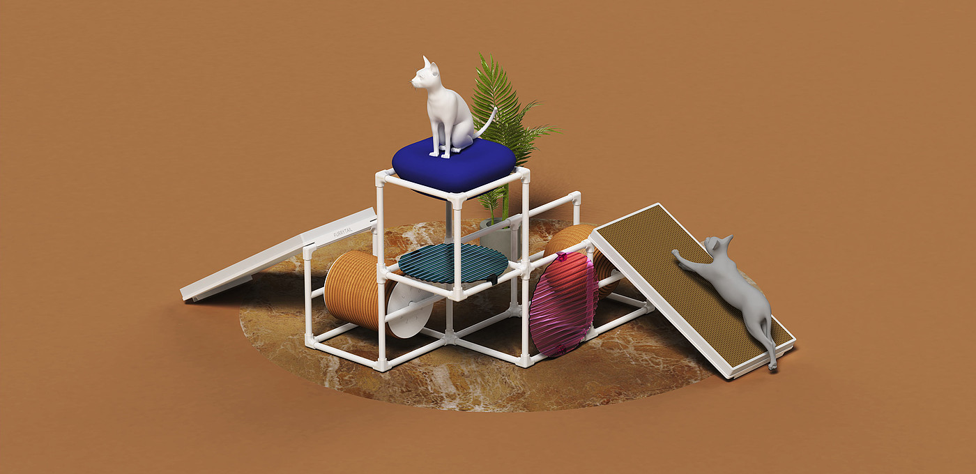 Pet product design，Cat scratch board，Cat nest，Cat climbing frame，