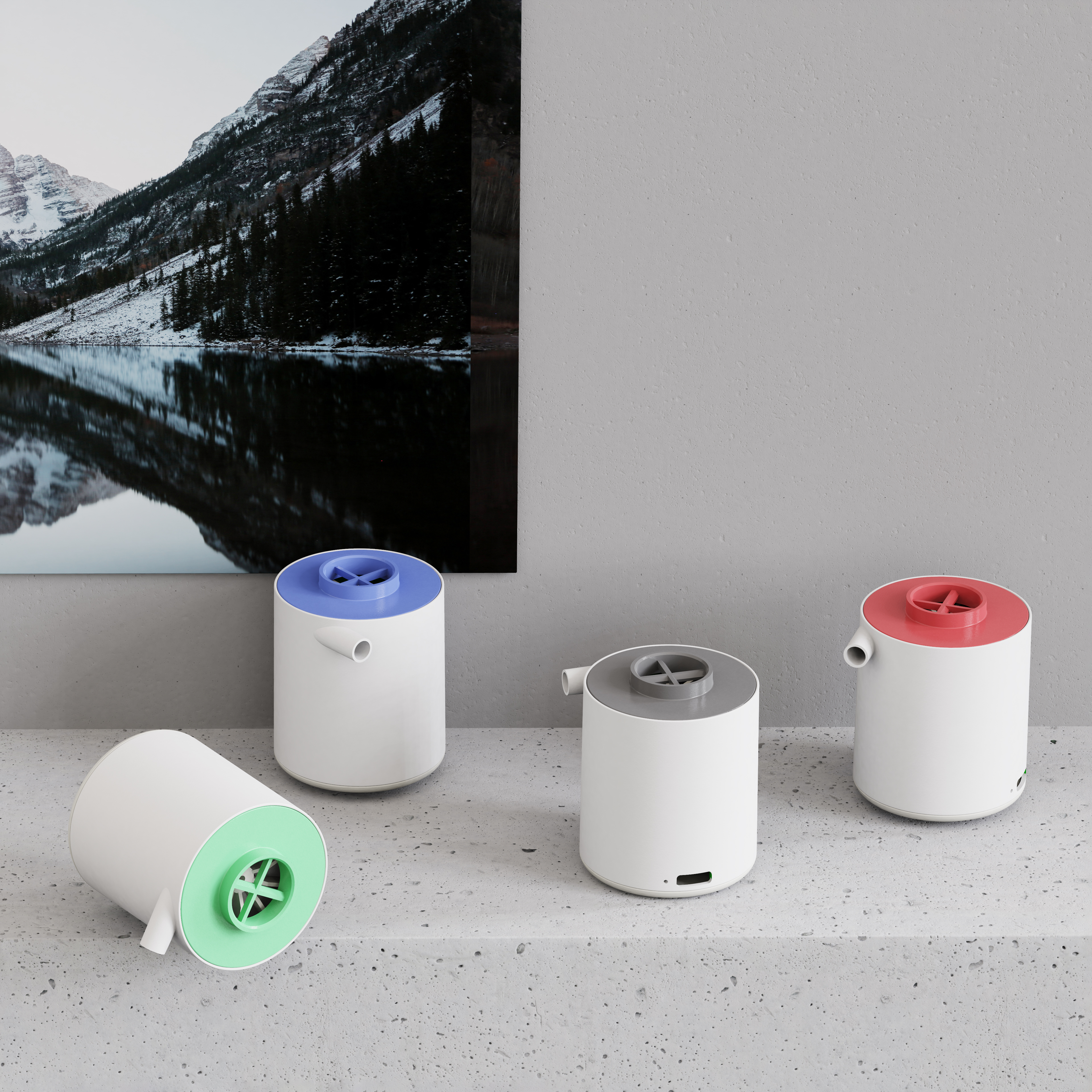 Hand drawn，Render，small home appliances，Outdoor equipment，Air pump，