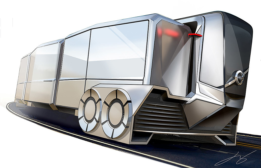 Intelligent technology，design sketch，industrial design，Truck design，modularization，