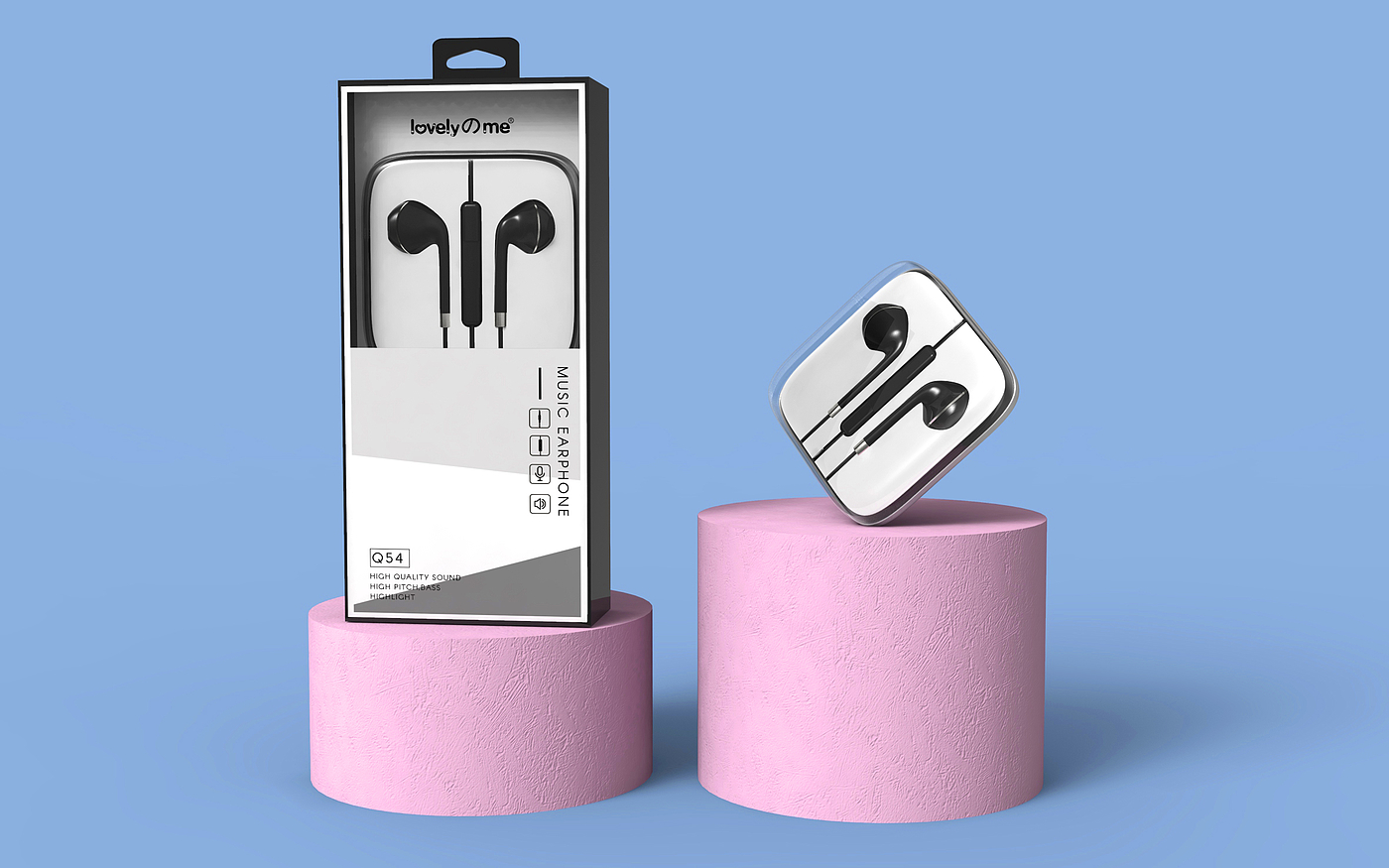Earphone packaging design，Electronics，3C accessories，