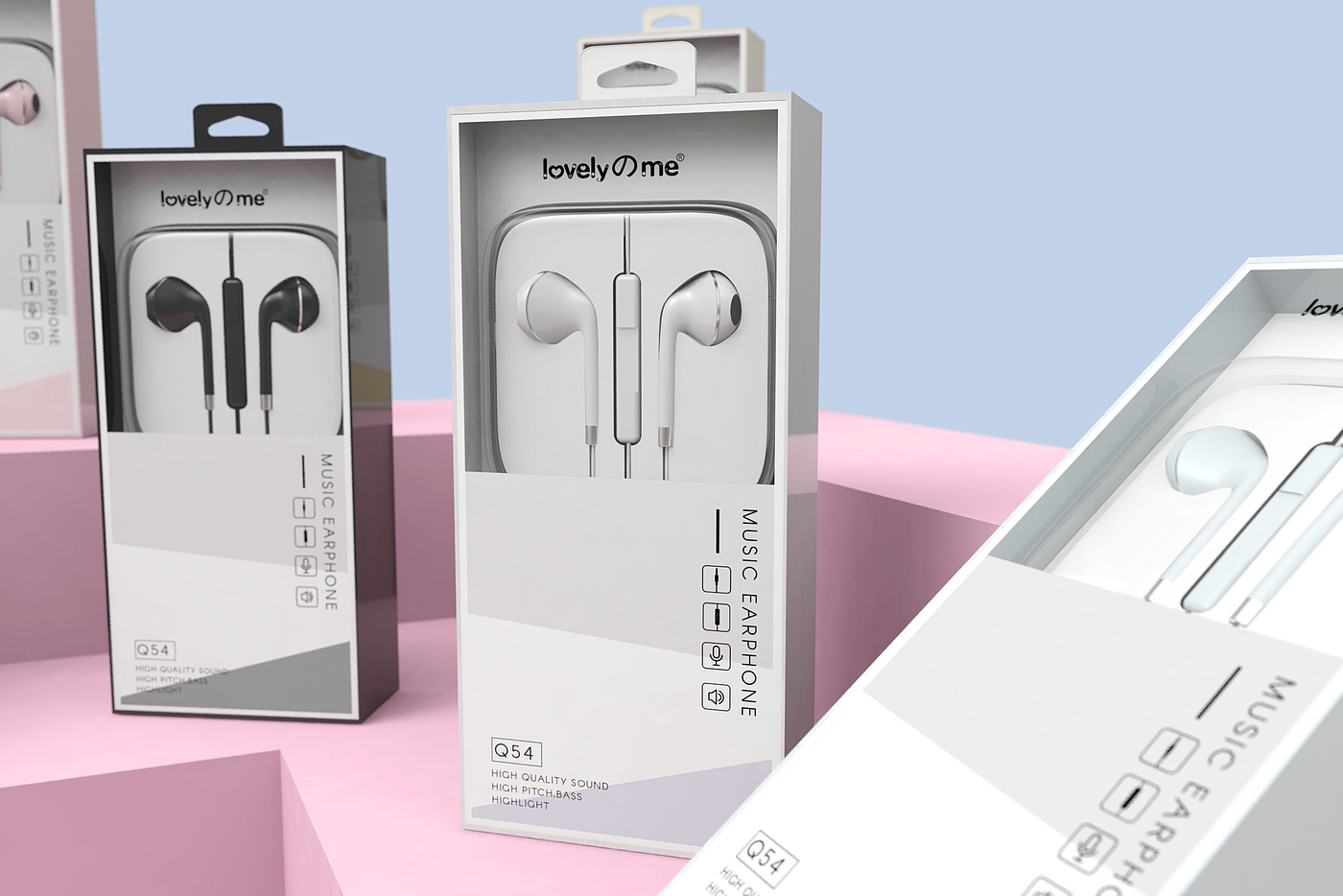 Earphone packaging design，Electronics，3C accessories，