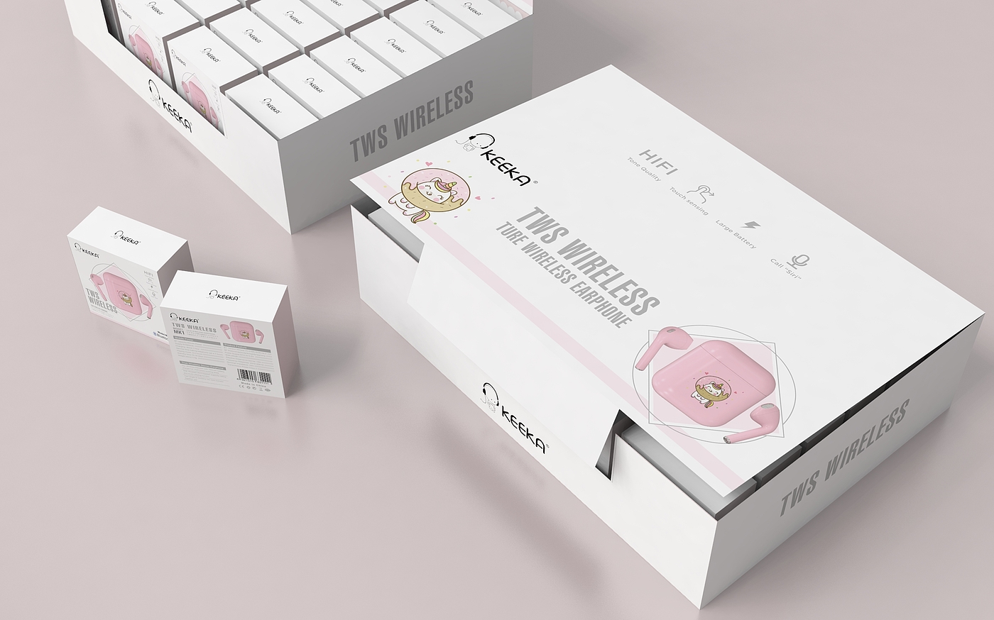 3C digital，headset，packing design，Digital accessories，