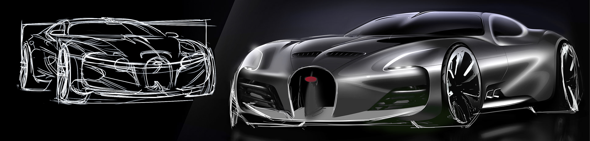 Serkan Budur，Automobile design，BUGATTI - La Finale，black，