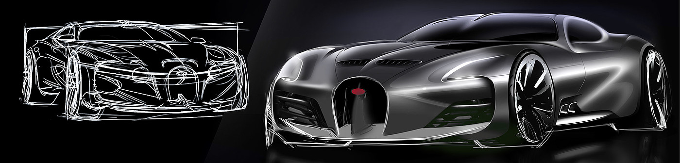 Serkan Budur，Automobile design，BUGATTI - La Finale，black，