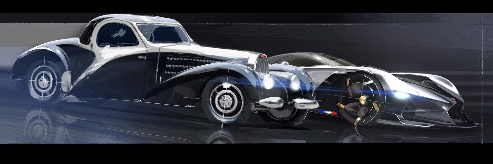 Serkan Budur，Automobile design，BUGATTI - La Finale，black，