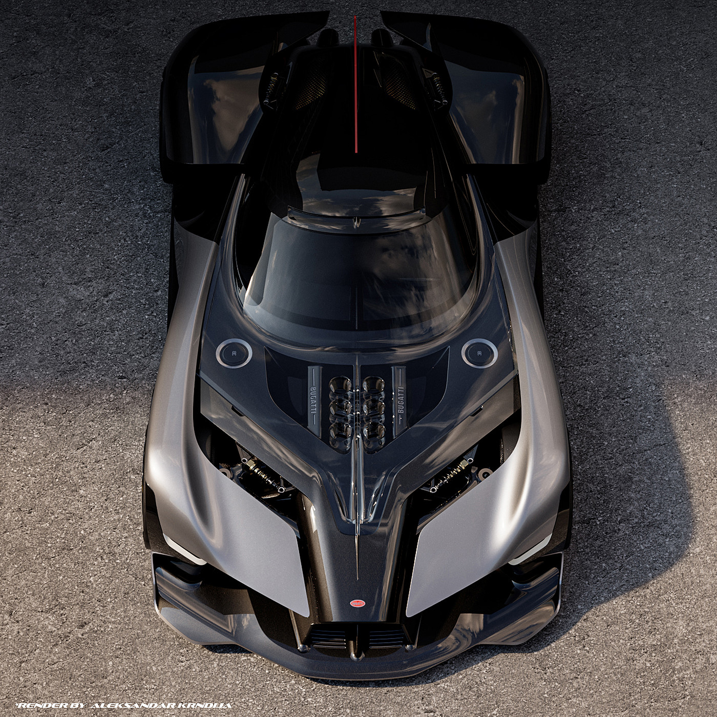 Serkan Budur，Automobile design，BUGATTI - La Finale，black，