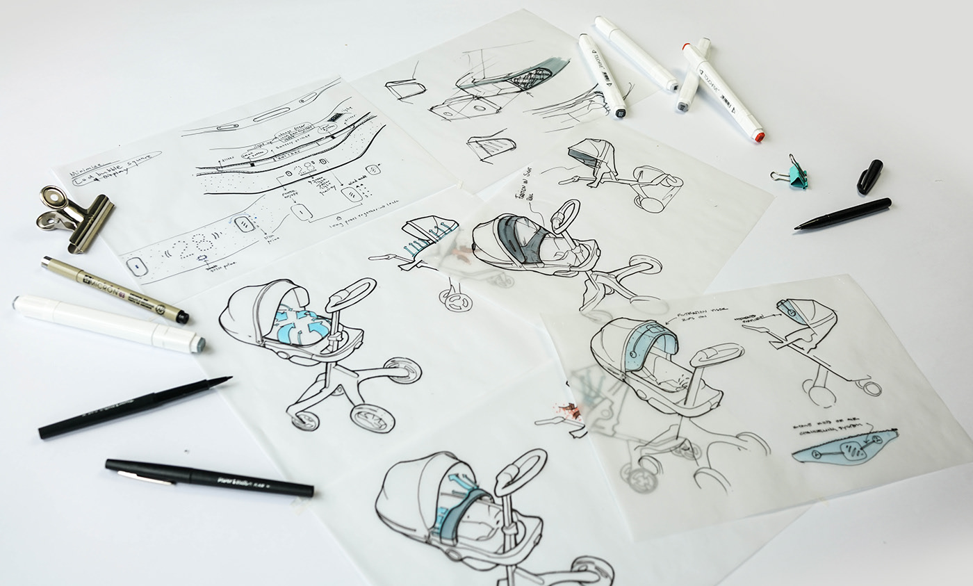 Child mother and baby，Digital intelligence，air cleaner，baby carriage，air quality，loop，Design，