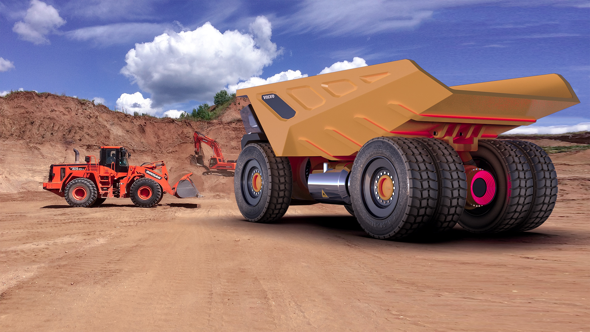 truck，Dump，300 tons，concept，modeling，