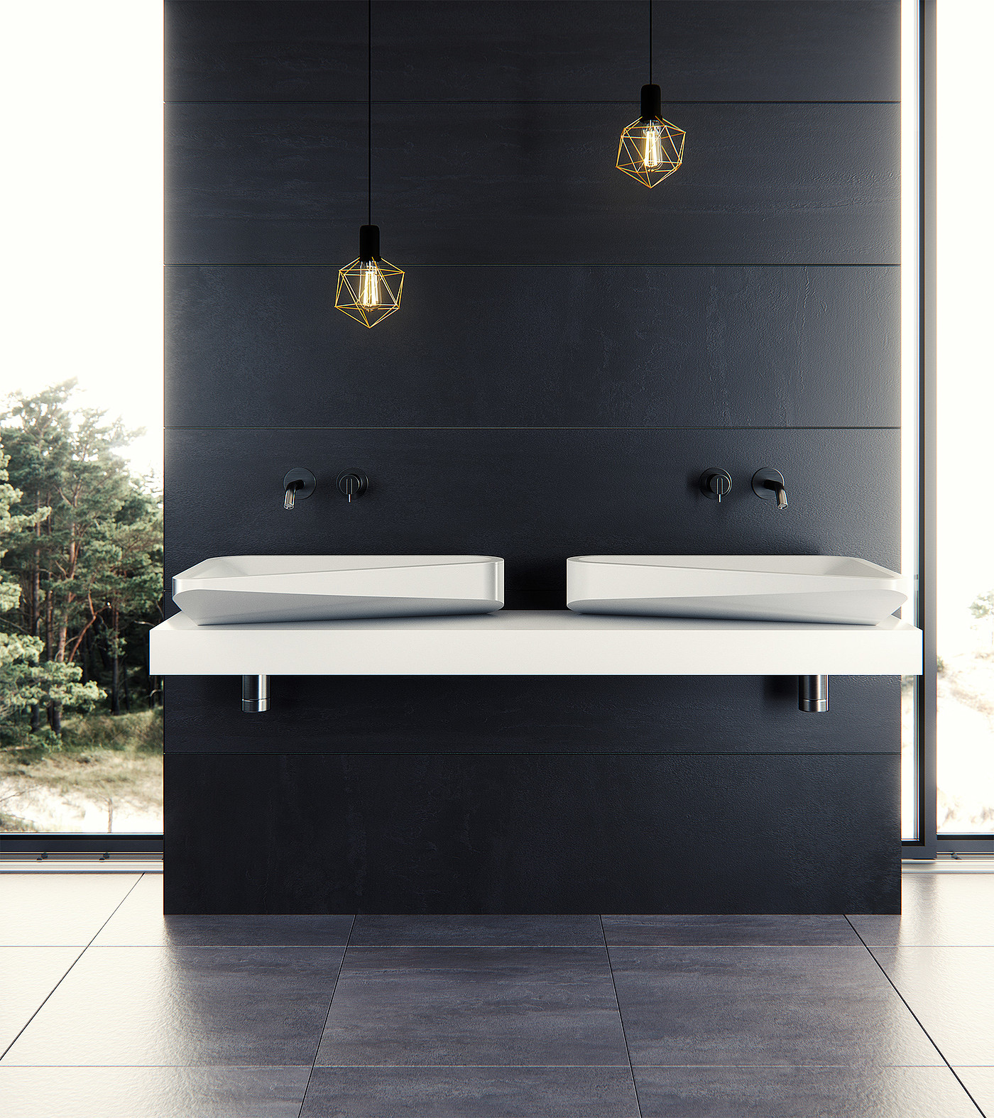 hand sink，modern，comfortable，white，