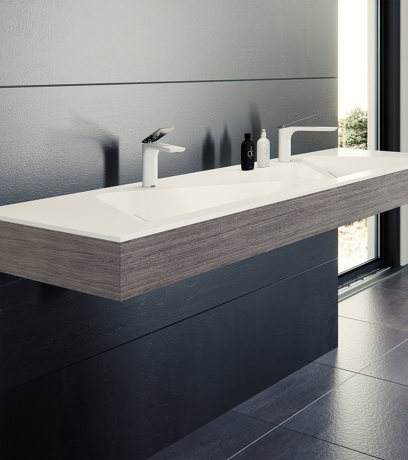 hand sink，modern，comfortable，white，