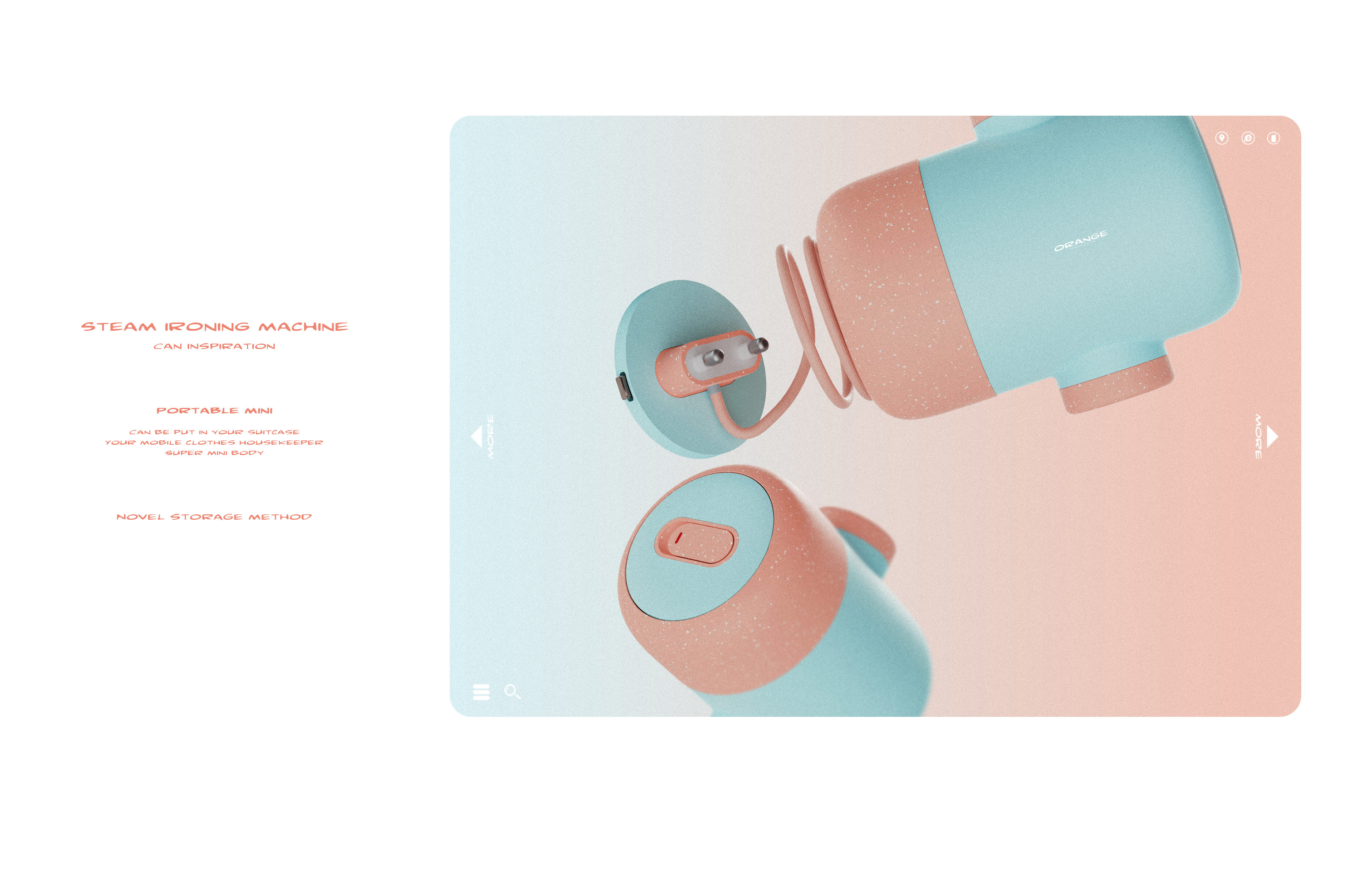 Steam hanging ironing machine，Coke cans，Render，Hanging ironing machine，Color matching，Typesetting，