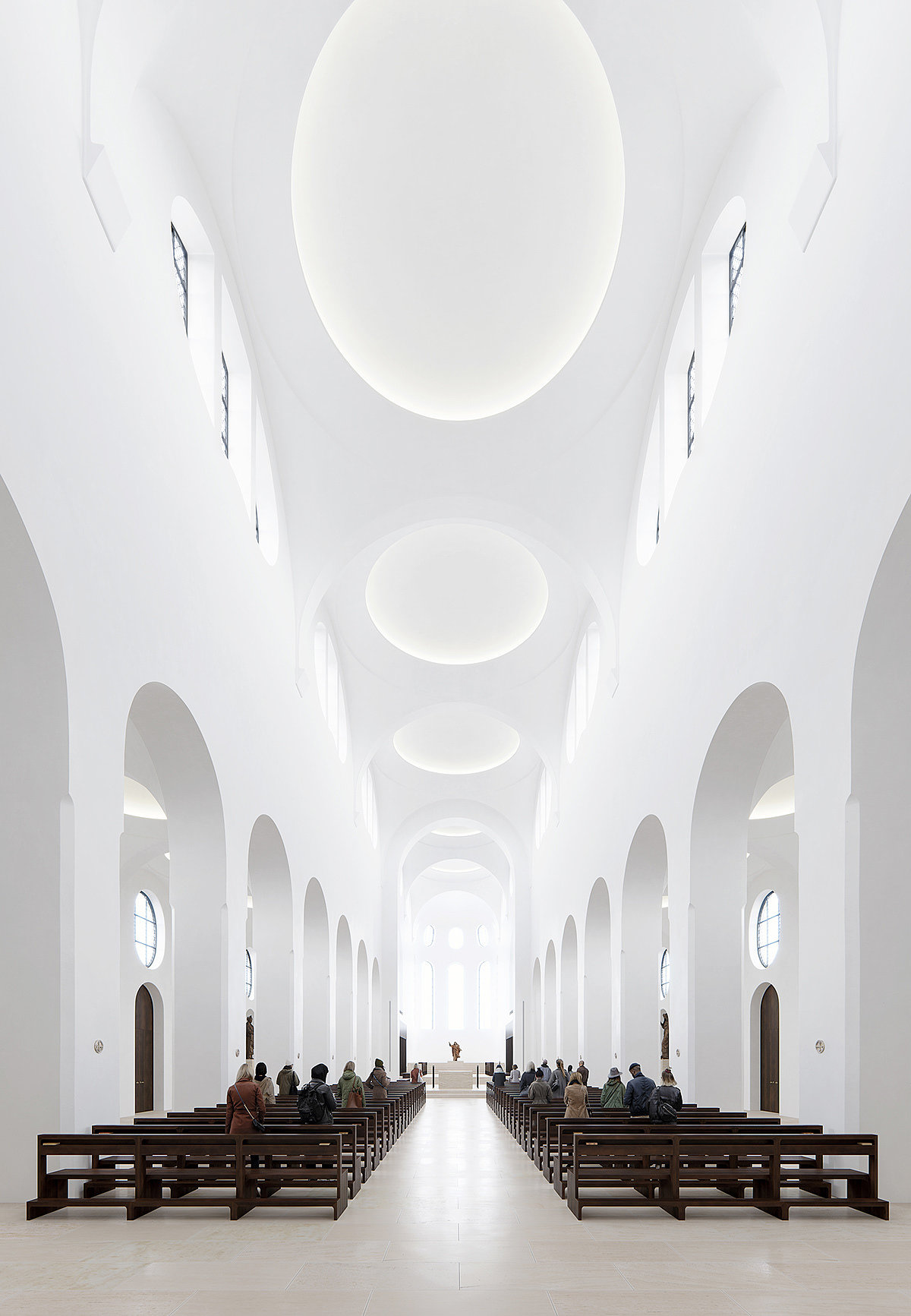 Minimalist space，church，St Moritz，cgi，