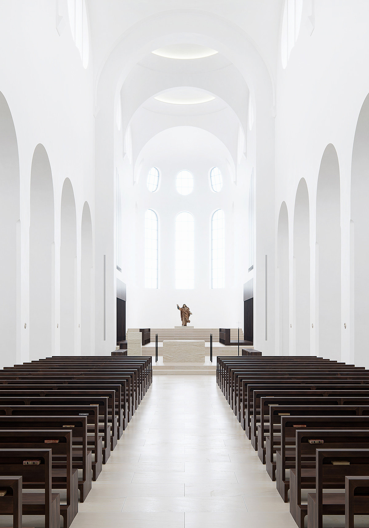 Minimalist space，church，St Moritz，cgi，