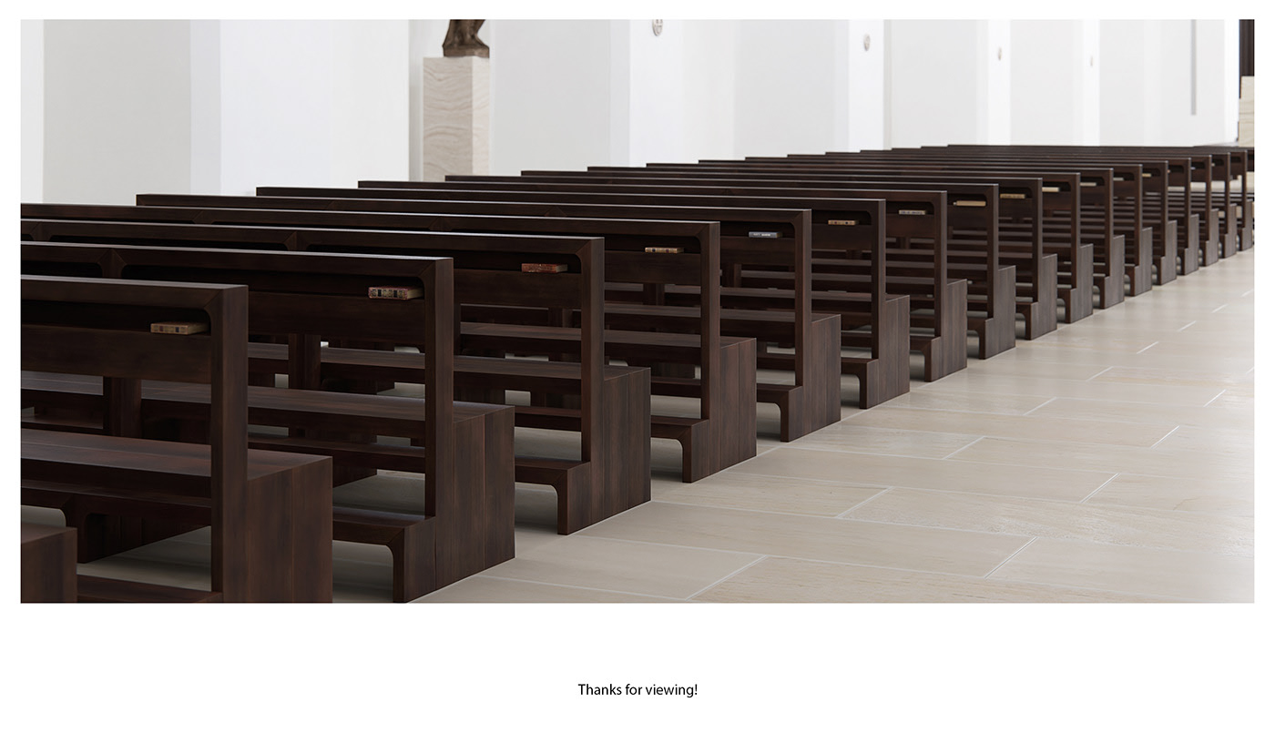 Minimalist space，church，St Moritz，cgi，