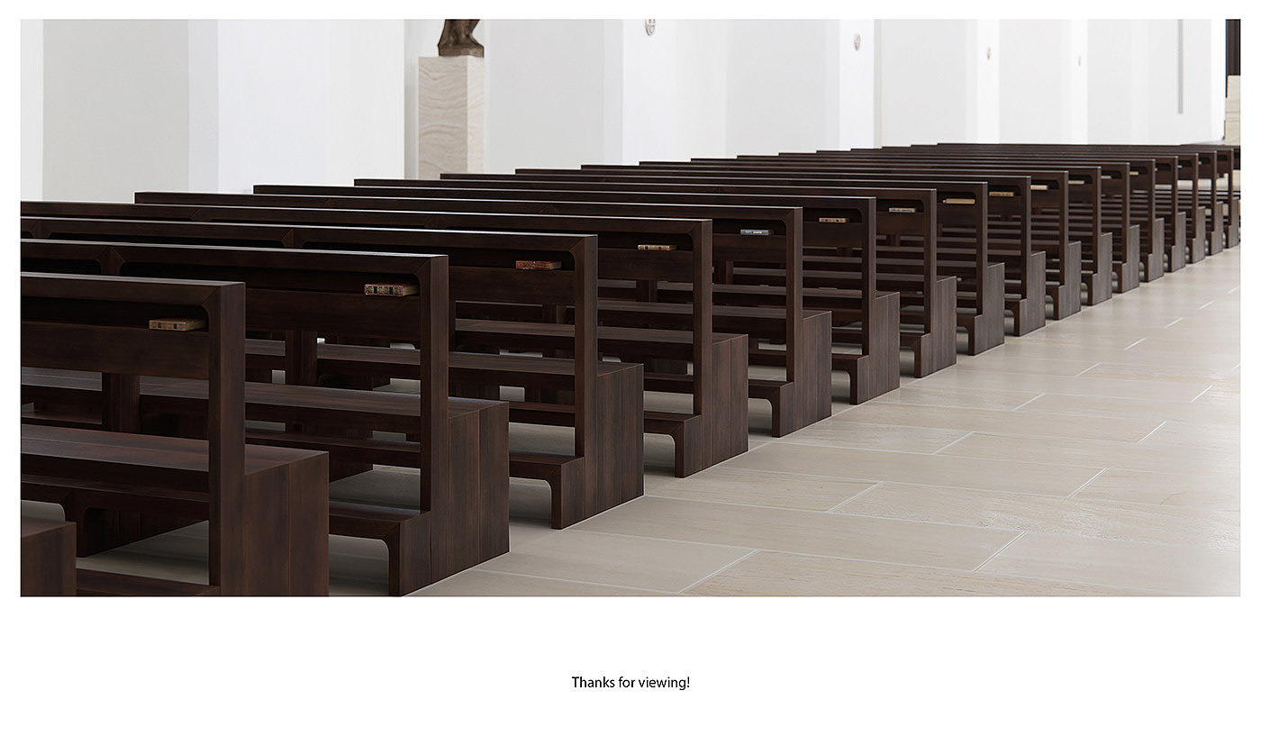 极简空间，教堂，St Moritz，cgi，