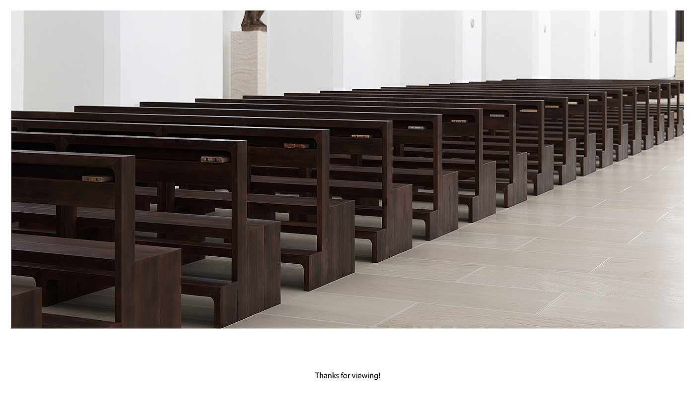 Minimalist space，church，St Moritz，cgi，