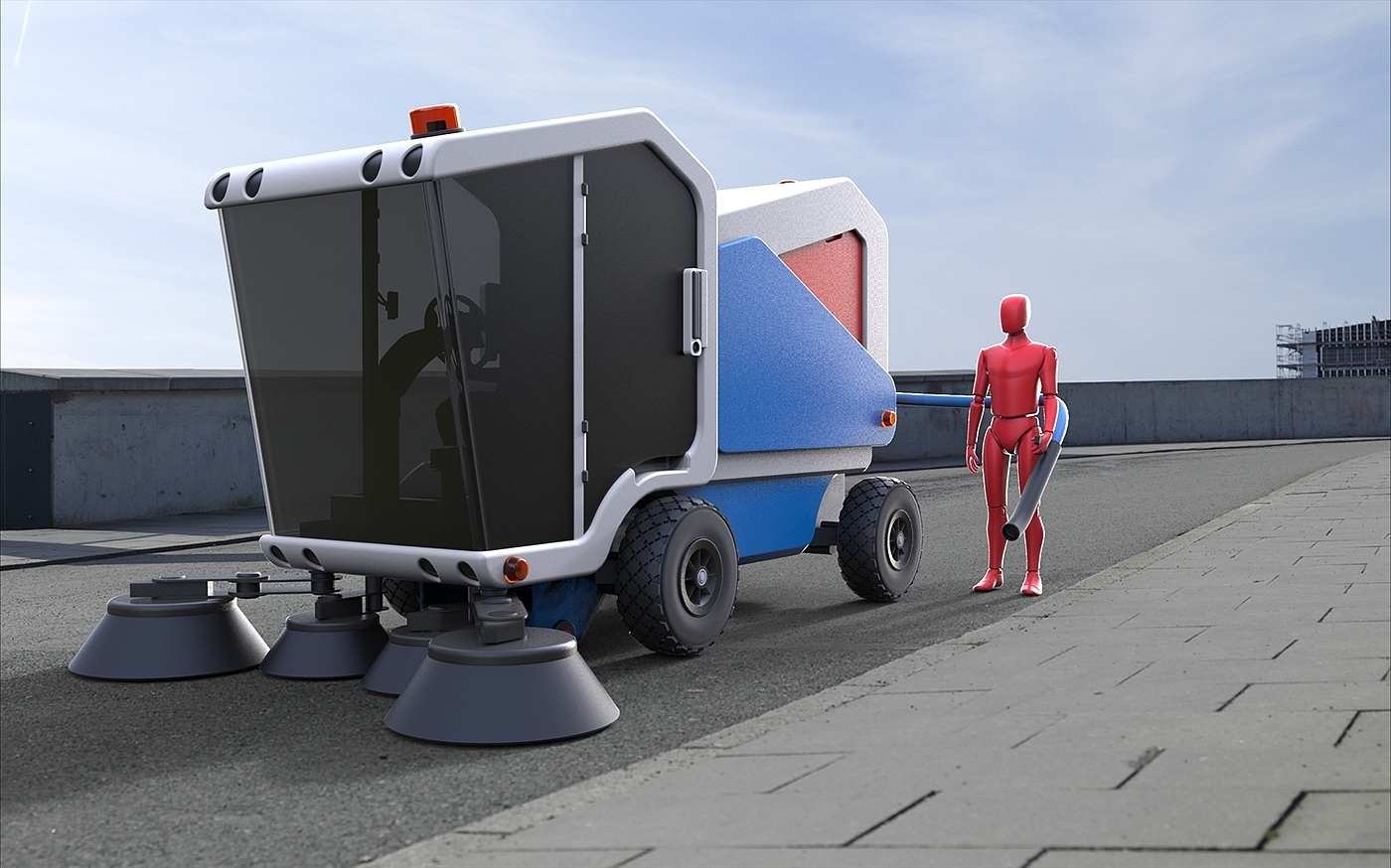 industrial design，Intelligent technology，design sketch，conceptual design，Tool car design，