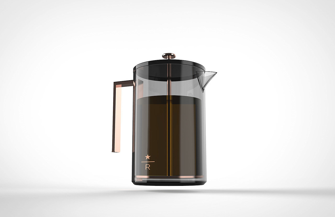 咖啡壶，概念，星巴克，简约，