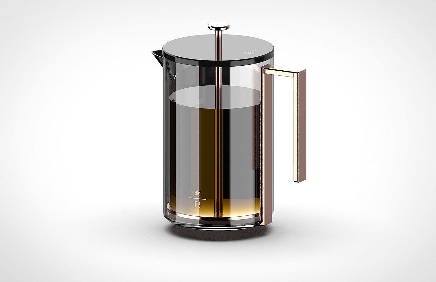咖啡壶，概念，星巴克，简约，