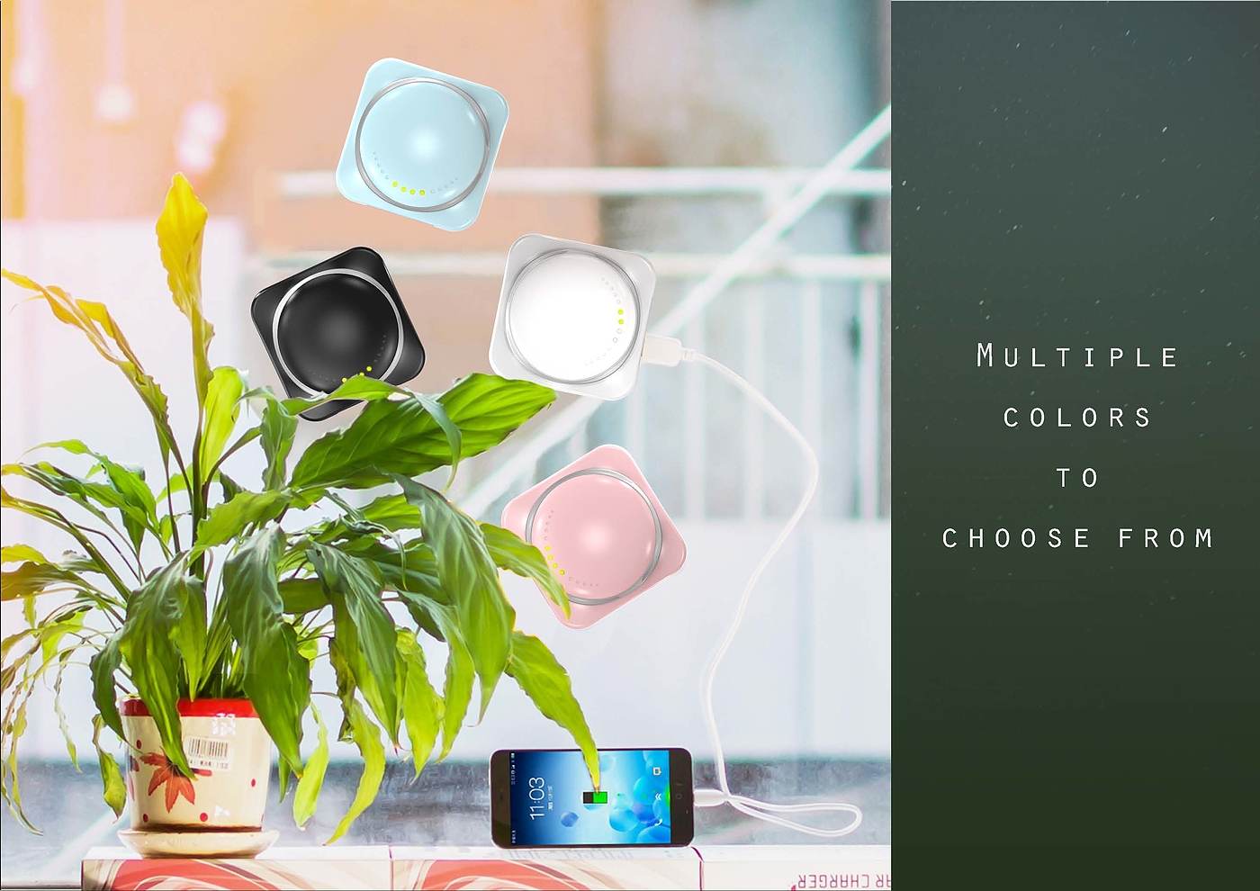 ufo，portable battery，solar energy，lovely，
