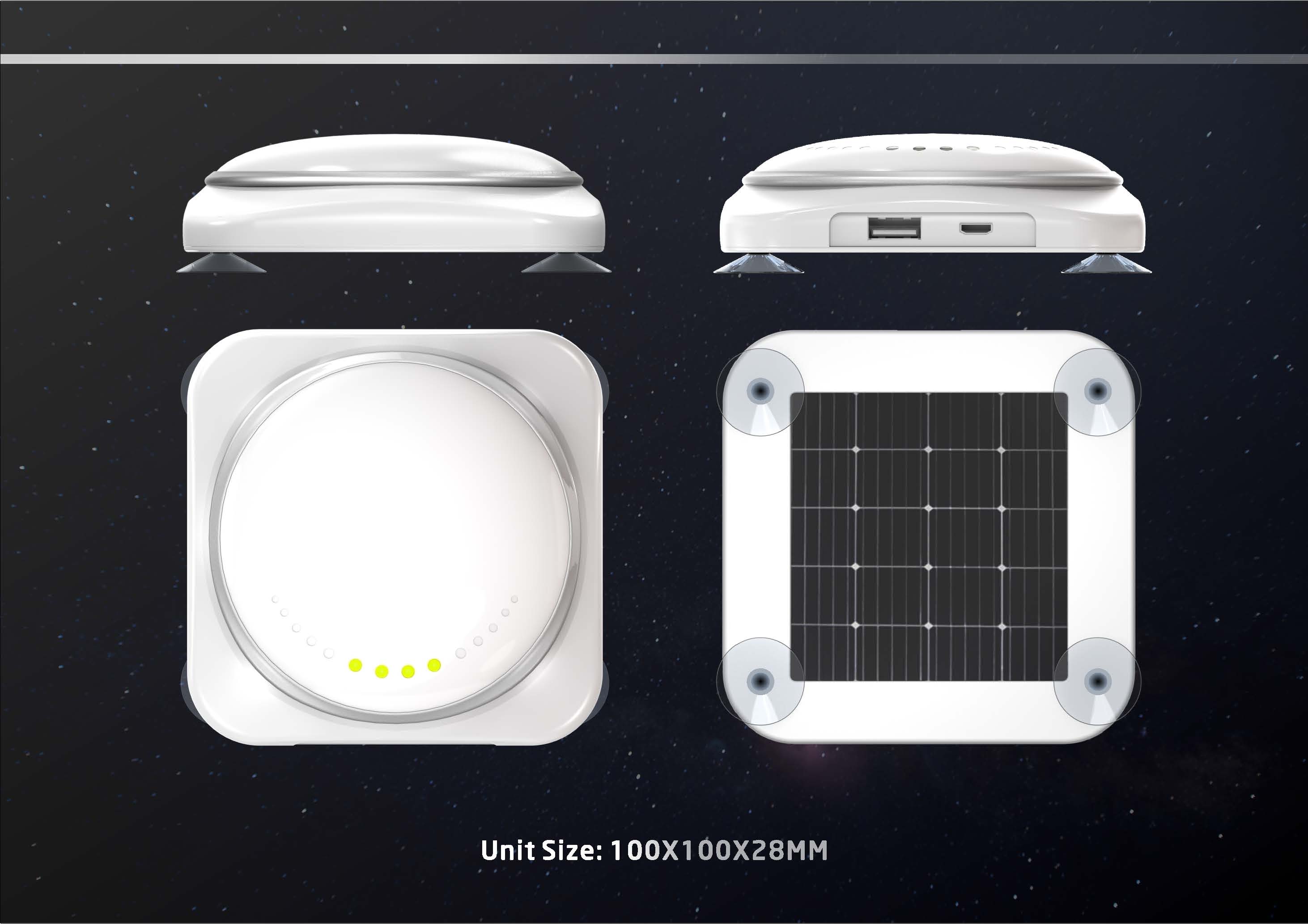 ufo，portable battery，solar energy，lovely，