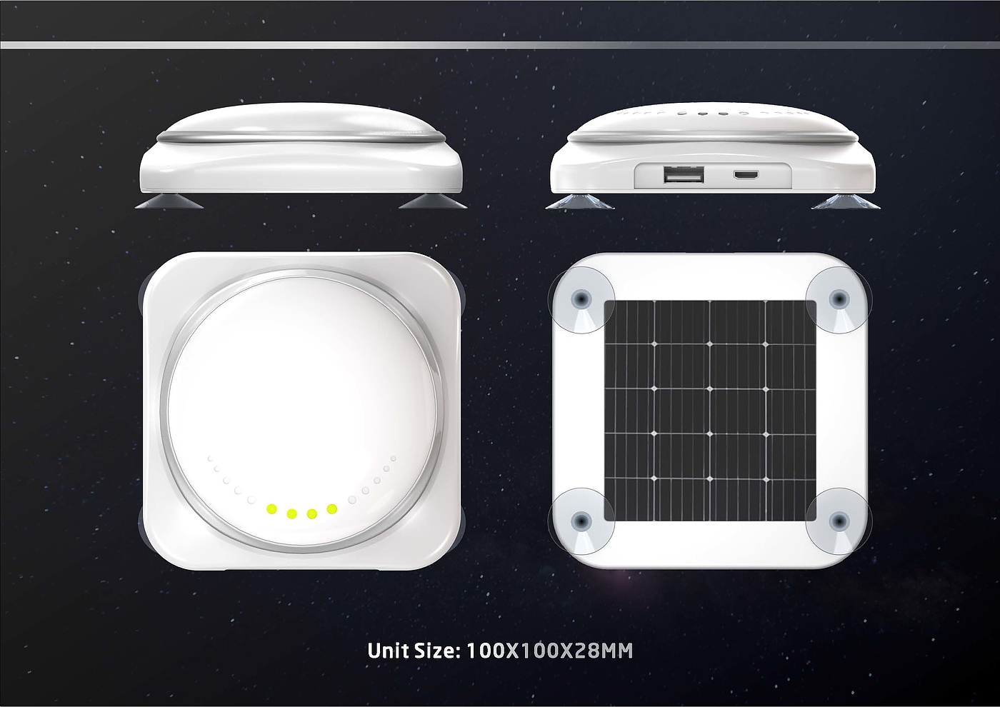 ufo，portable battery，solar energy，lovely，