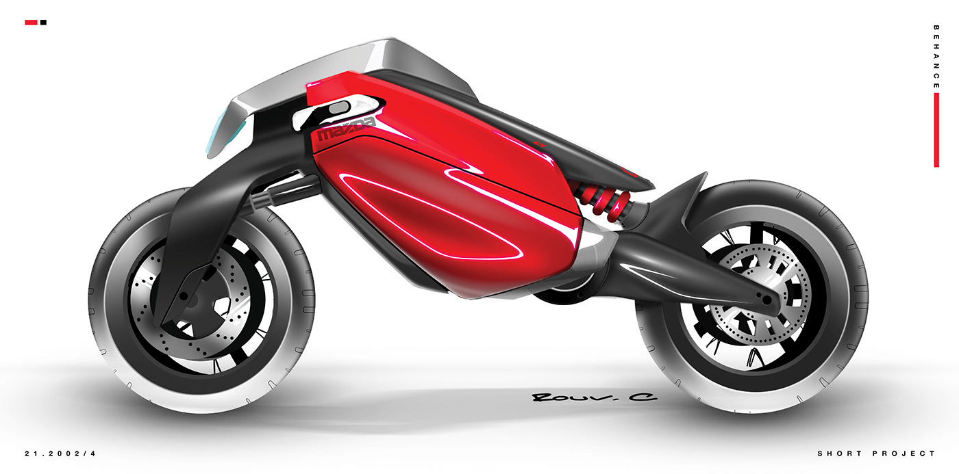 马自达摩托车整体风格展示很有感染力