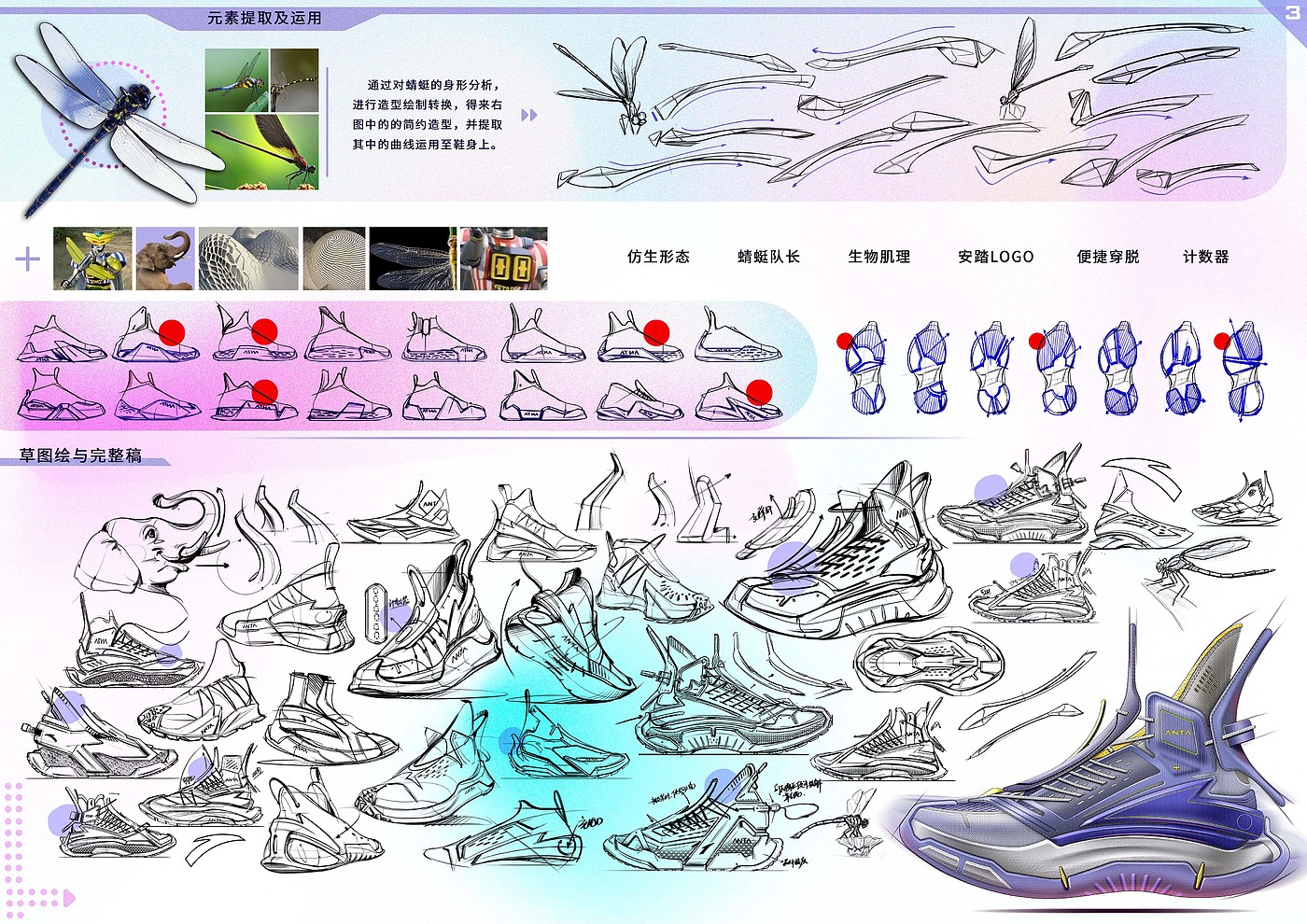 Original children's shoes, running shoes and sports shoes design，
