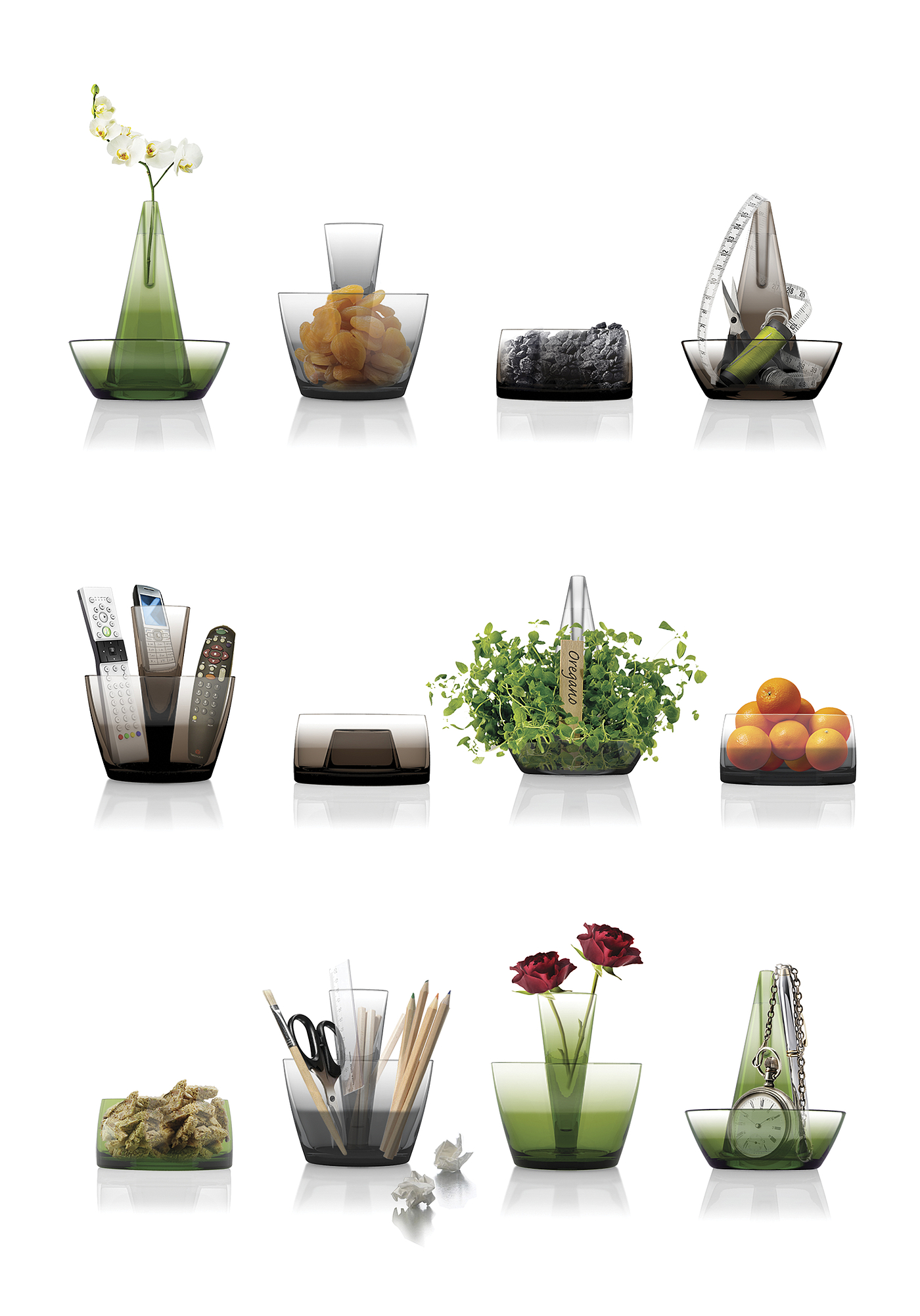 2018 red dot design concept award，Stackable Vase，Glass，vase，split，