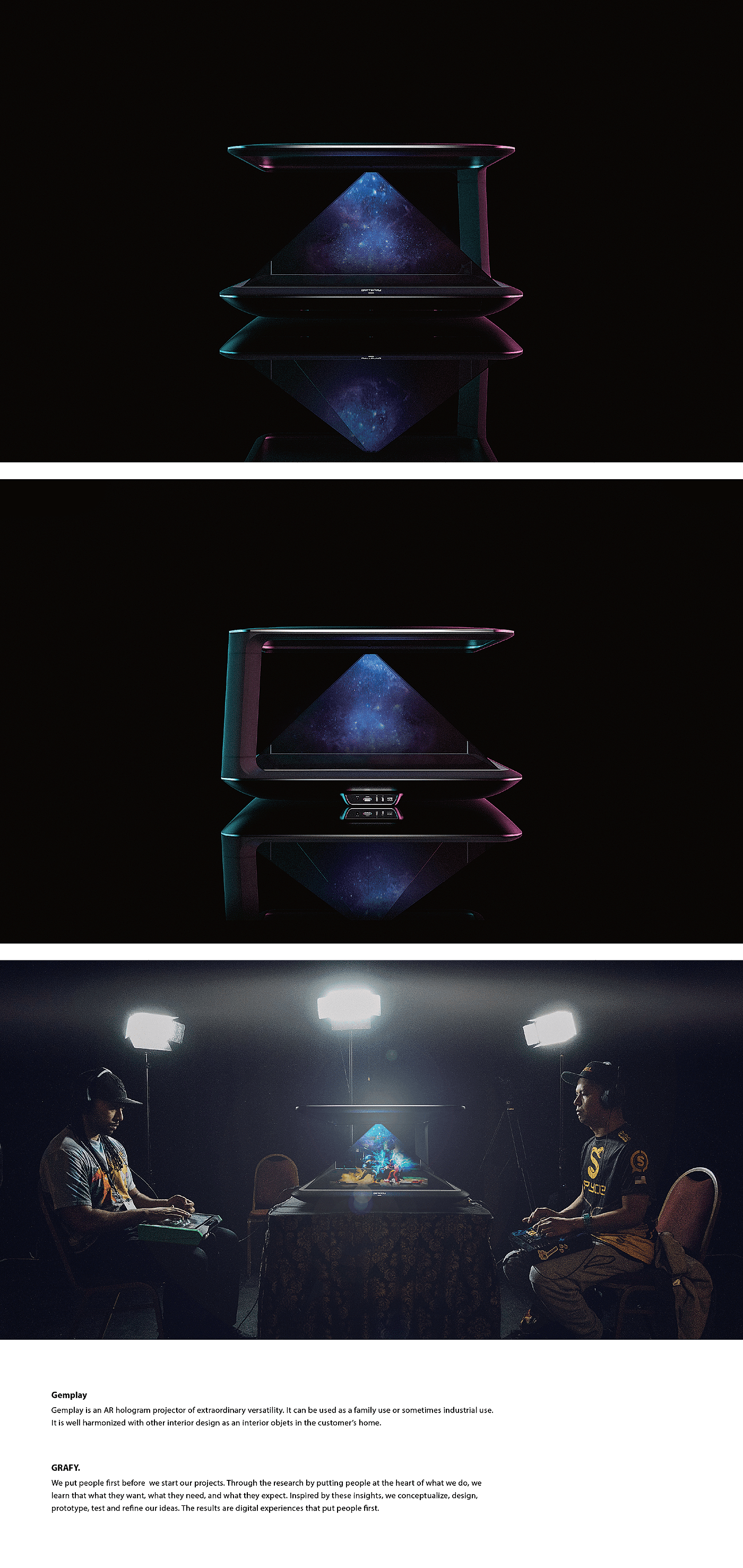 Holographic projector，Gemplay，ar，