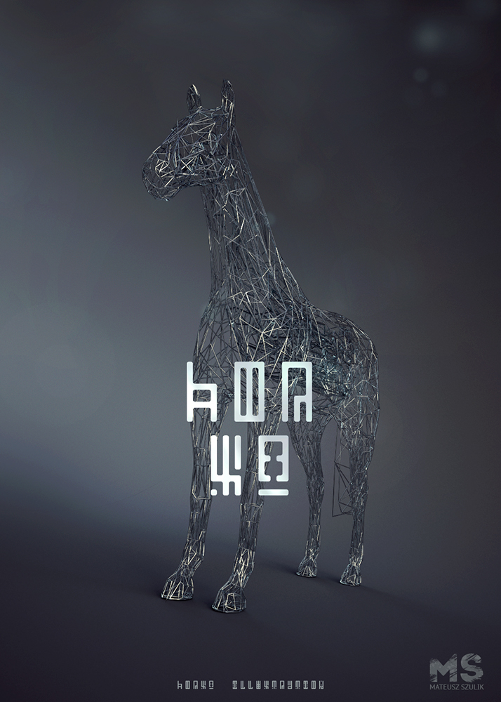 WIRES，originality，animal，Low polygon，Digital art，