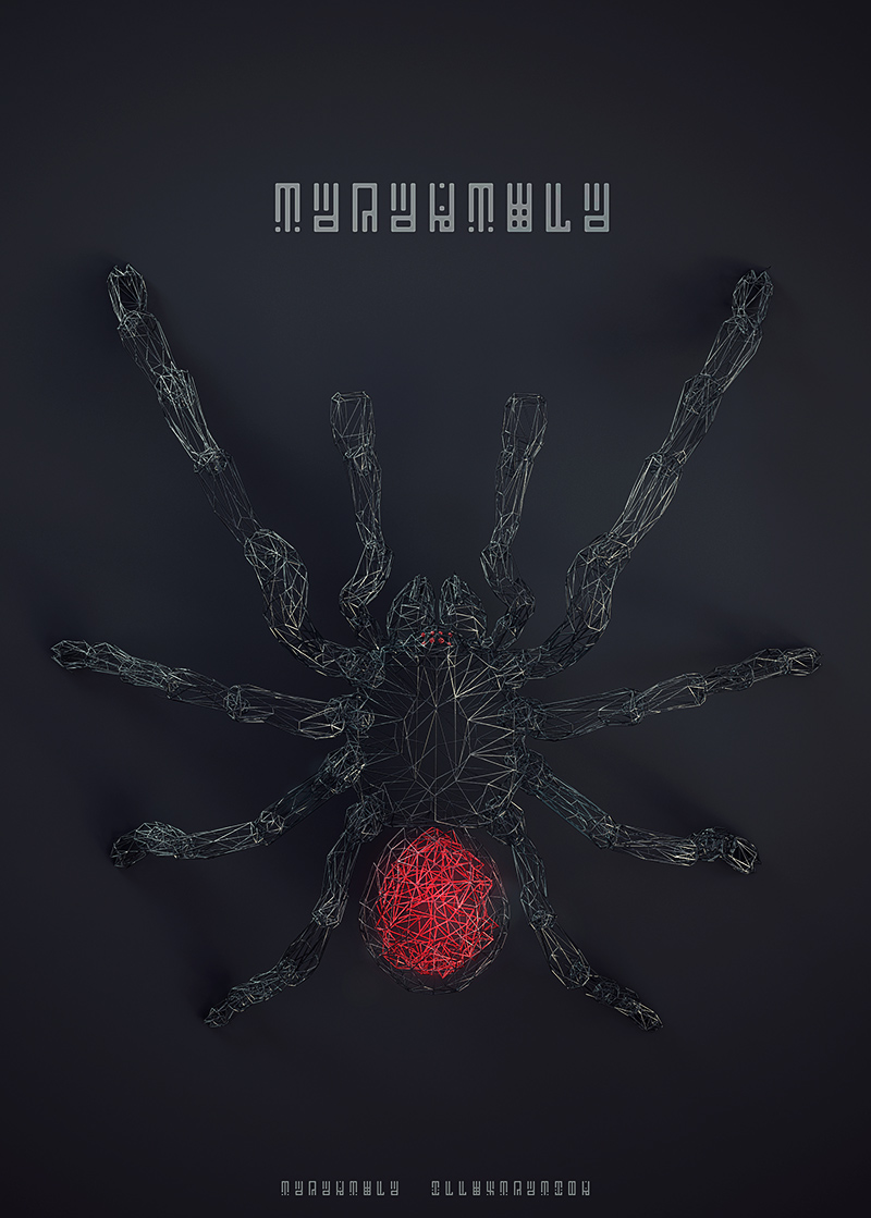 WIRES，originality，animal，Low polygon，Digital art，