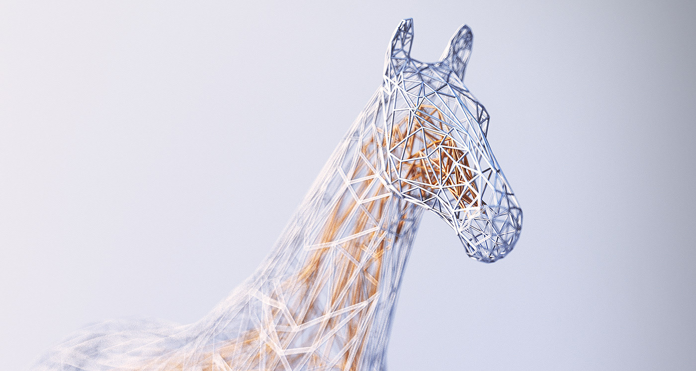 WIRES，originality，animal，Low polygon，Digital art，