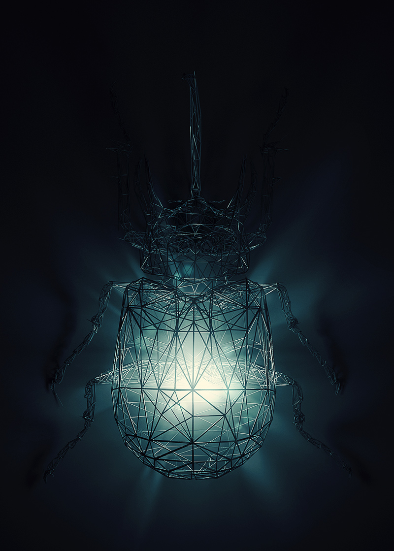 WIRES，originality，animal，Low polygon，Digital art，