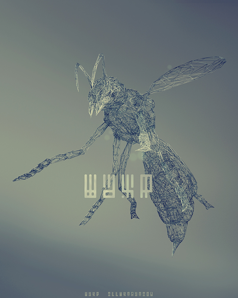 WIRES，originality，animal，Low polygon，Digital art，