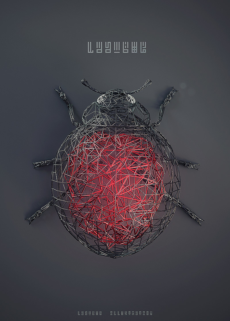 WIRES，originality，animal，Low polygon，Digital art，