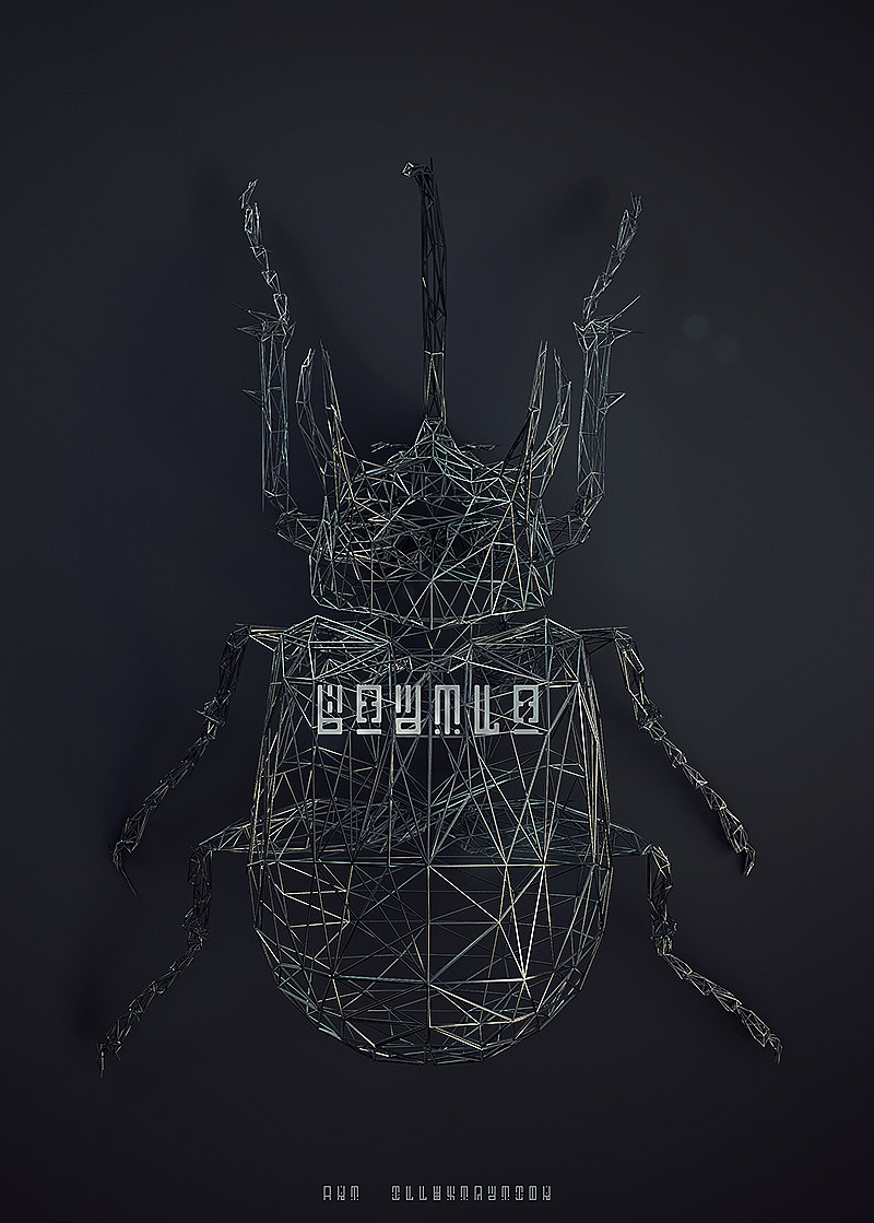 WIRES，originality，animal，Low polygon，Digital art，