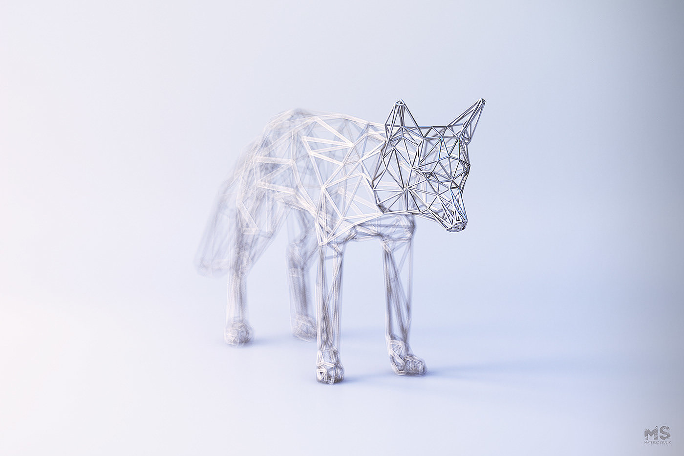 WIRES，originality，animal，Low polygon，Digital art，